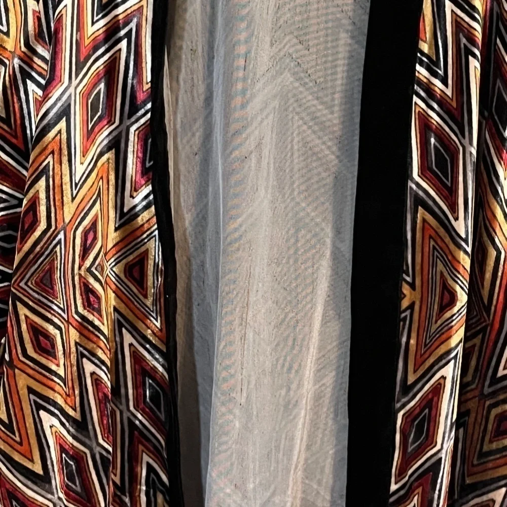 Chicos Velour Jacket L Black Boho Aztec Western Festival Hippie Artsy Indie Chic - Picture 6 of 11